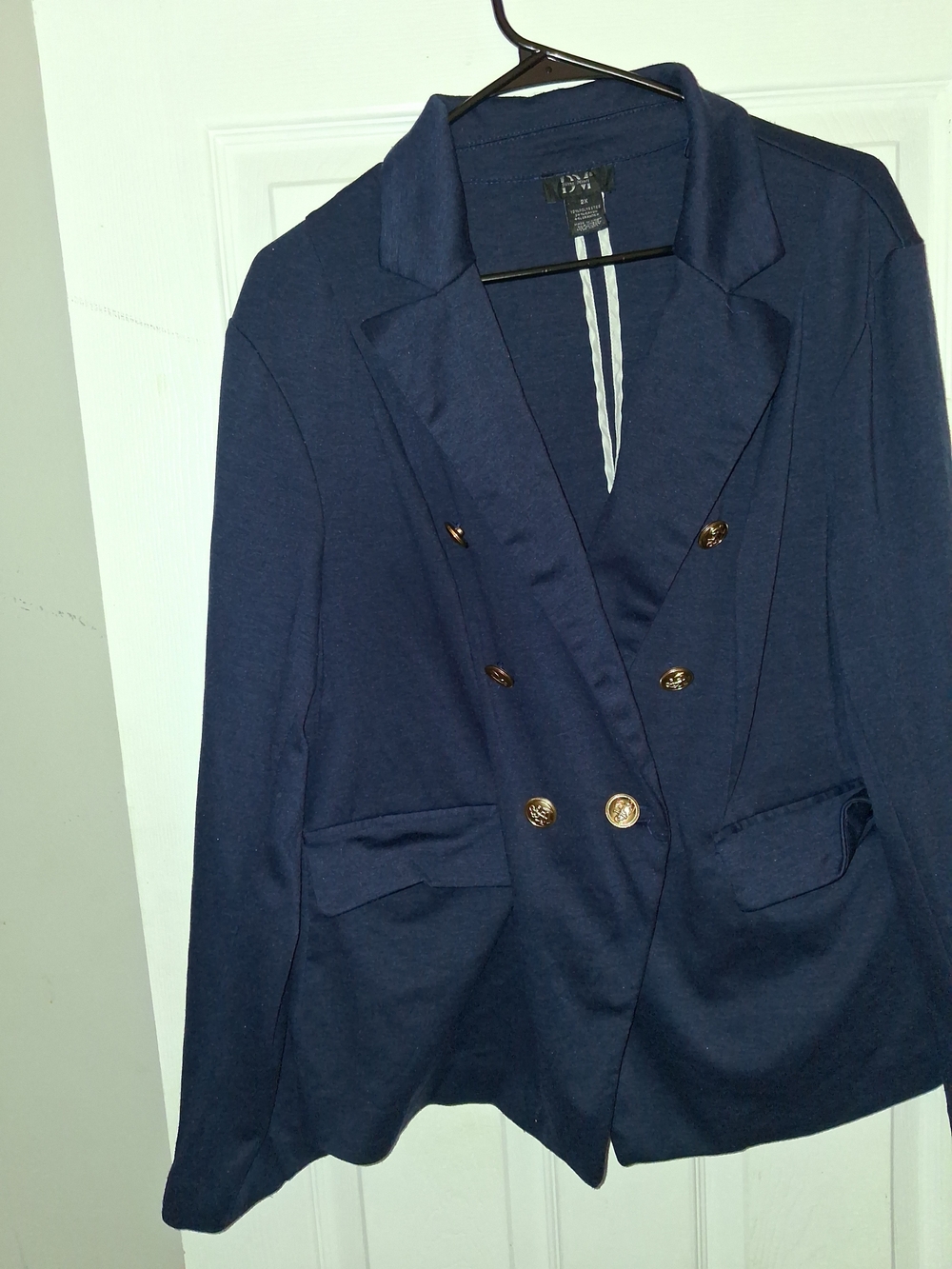 Navy Double-Breasted Women's Blazer Jacket